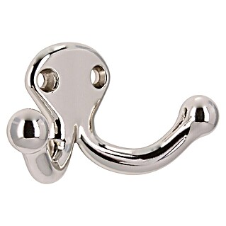 Siro Garderobenhaken (L x B x H: 73 x 37 x 28 mm, Nickel, Stahl)
