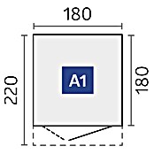 Biohort Gerätehaus (Silber Metallic, Doppeltür)