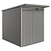 Biohort AvantGarde Gerätehaus Eco A2 (Außenmaß inkl. Dachüberstand (B x T): 180 x 260 cm, Quarzgrau Metallic, Doppeltür, Stahl) | BAUHAUS