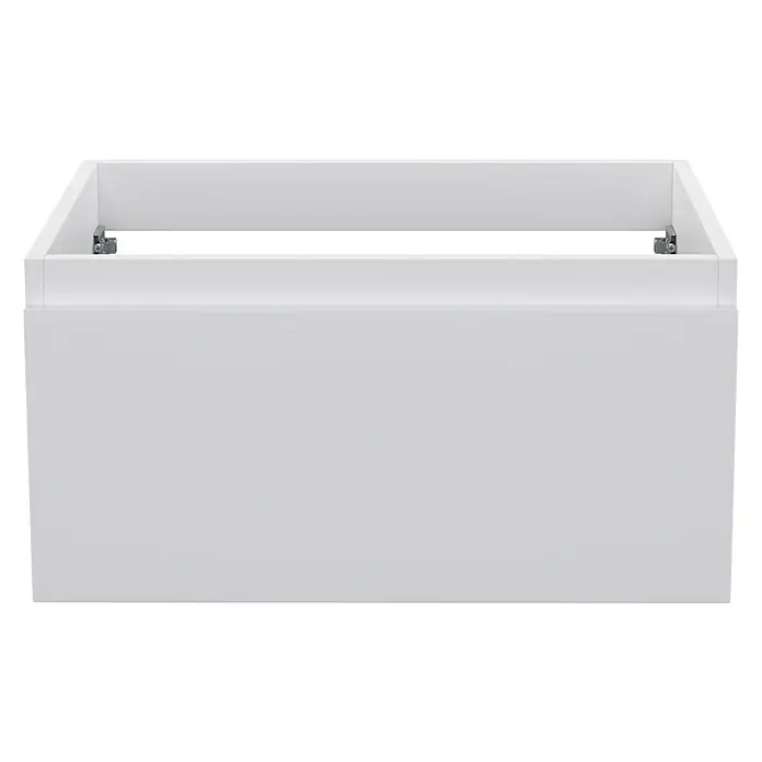 Camargue Espacio Waschtischunterschrank - 60 x 46 x 30 cm, Gama weiß matt - Ein weißer Waschtischunterschrank ohne Schubladen oder Türen, ideal für moderne Badezimmer.