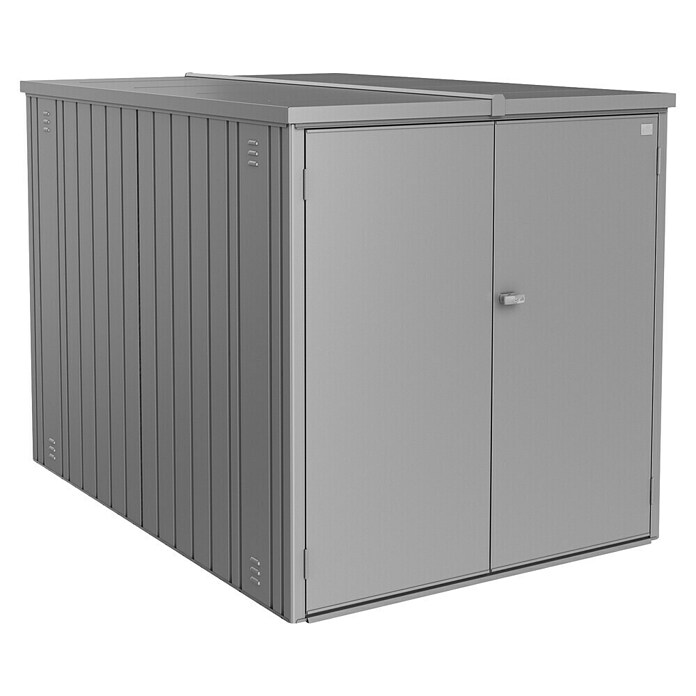 Biohort MiniGarage Fahrradgarage L (Quarzgrau Metallic, Außenbreite inkl. Dachüberstand: 145 cm, Außentiefe inkl. Dachüberstand: 203 cm) | BAUHAUS
