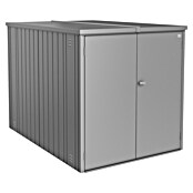 Biohort MiniGarage Fahrradgarage L (Quarzgrau Metallic, Außenbreite inkl. Dachüberstand: 145 cm, Außentiefe inkl. Dachüberstand: 203 cm) | BAUHAUS