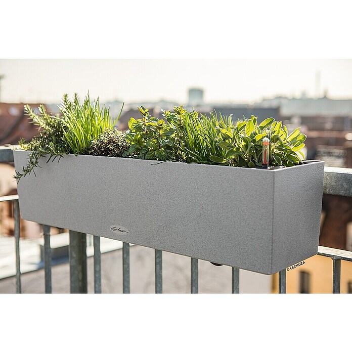 Lechuza Balconera Balkonkasten (Länge: 79 cm, Steingrau)
