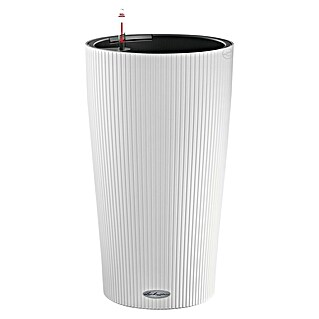 Lechuza Color Pflanzsäule rund Cilindro (Außenmaß (Ø x H): 23 x 41 cm, Kunststoff, Weiß)