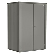 Biohort Romeo Gerätehaus Gr. L High (Außenmaß inkl. Dachüberstand (B x T): 132 x 87 cm, Stahl, Quarzgrau‑Metallic) | BAUHAUS