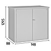 Biohort Mülltonnenbox Alex (88 x 147 x 129 cm, Silber Metallic) | BAUHAUS