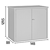 Biohort Mülltonnenbox Alex (88 x 147 x 129 cm, Quarzgrau Metallic) | BAUHAUS