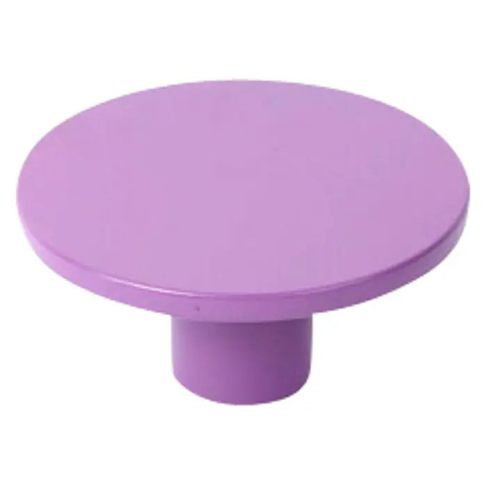 Nesu Pomo para muebles 7704 Lila - Ø x Al: 40 x 23 mm, Plástico - Soporte giratorio para pasteles morado para decorar fácilmente pasteles y tartas para ocasiones especiales.