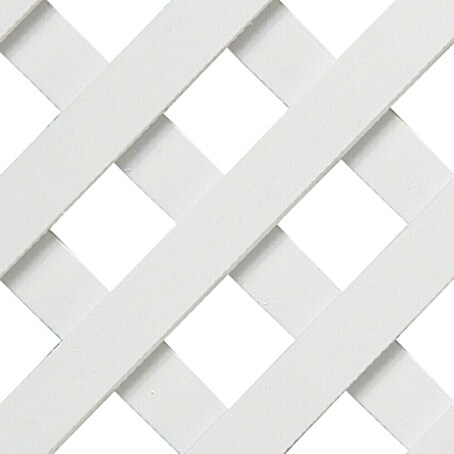 Celosía PVC 18 mm (An x Al: 1 x 2 m, Blanco)