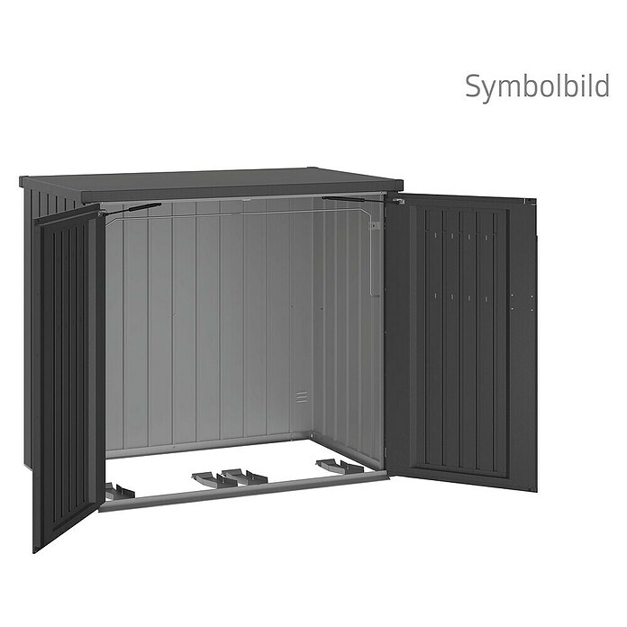 Biohort Mülltonnenbox Alex (88 x 147 x 129 cm, Dunkelgrau Metallic) | BAUHAUS