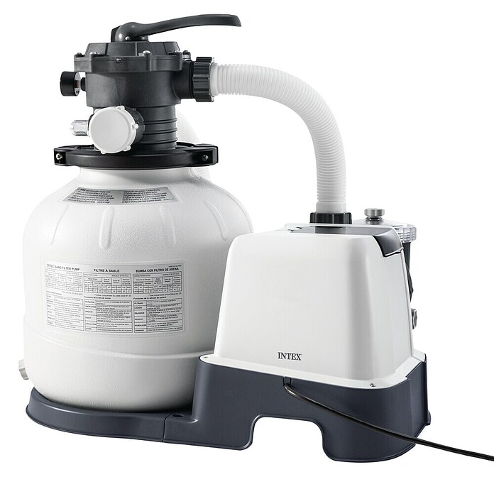 Intex Sandfilteranlage Krystal Clear (Salzwasser-Elektrolyse-System, Geeignet für: Pools bis 32.200 l Wasserinhalt)