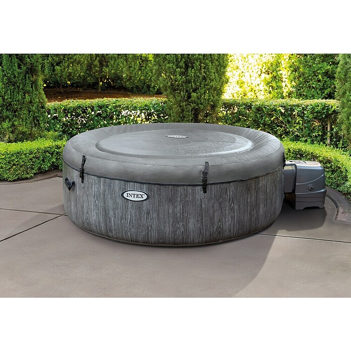 Intex Pure Spa Hidromasaje móvil Greenwood (Ø x Al: 196 x 71 cm, Gris/Blanco, 795 l) | BAUHAUS