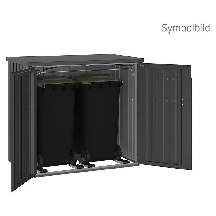 Biohort Mülltonnenbox Alex (88 x 147 x 129 cm, Dunkelgrau Metallic) | BAUHAUS