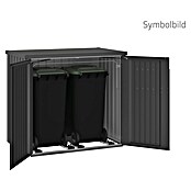 Biohort Mülltonnenbox Alex (88 x 147 x 129 cm, Dunkelgrau Metallic) | BAUHAUS