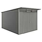 Biohort AvantGarde Gerätehaus Eco A8 (Außenmaß inkl. Dachüberstand (B x T): 260 x 380 cm, Quarzgrau Metallic, Doppeltür, Stahl) | BAUHAUS