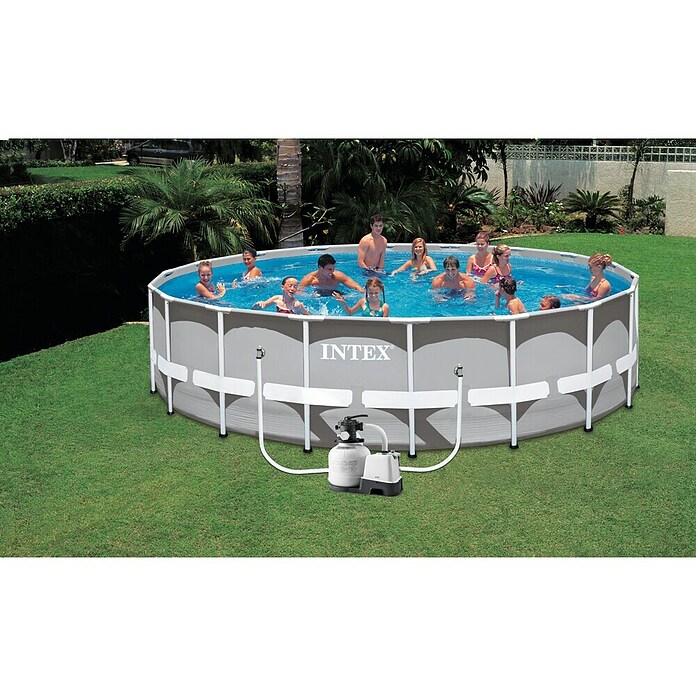 Intex Sandfilteranlage Krystal Clear (Salzwasser-Elektrolyse-System, Geeignet für: Pools bis 32.200 l Wasserinhalt)