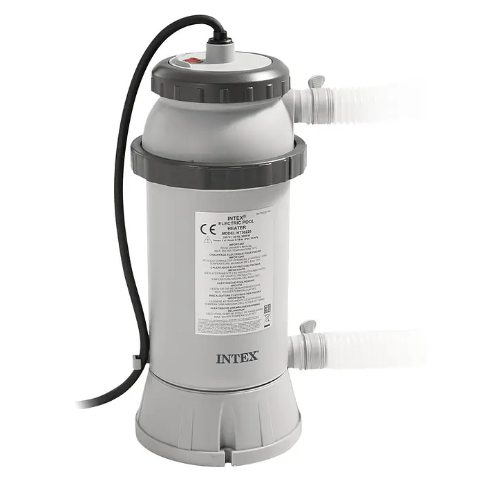 Intex Poolheizung - Passend für: Pools bis 457cm Durchmesser, 3.000 W - Nahaufnahme einer Intex Pool Heizung, Modell HT30220, zur Temperierung des Schwimmbadwassers.