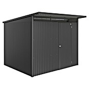 Biohort AvantGarde Gerätehaus Eco A6 (Außenmaß inkl. Dachüberstand (B x T): 260 x 260 cm, Dunkelgrau Metallic, Einzeltür, Stahl) | BAUHAUS