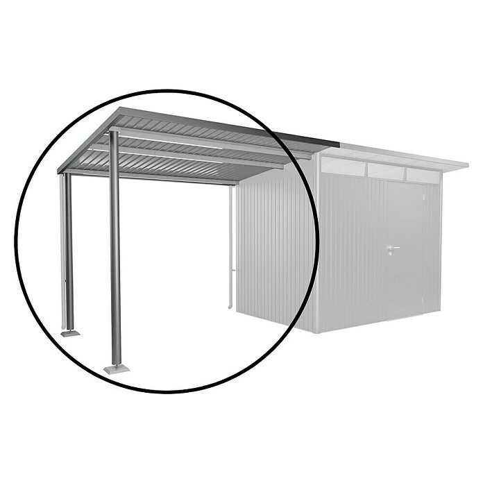 Biohort AvantGarde Seitendach Gr. L (Passend für: Biohort Gerätehaus AvantGarde A2, A6, Quarzgrau Metallic, Stahl) | BAUHAUS