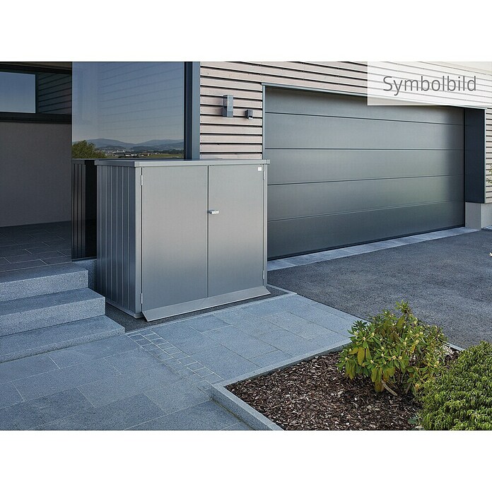 Biohort Mülltonnenbox Alex (88 x 147 x 129 cm, Quarzgrau Metallic) | BAUHAUS
