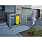 Biohort Mülltonnenbox Alex (88 x 147 x 129 cm, Quarzgrau Metallic) | BAUHAUS