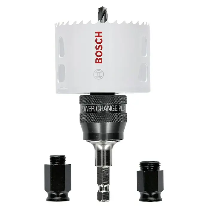 Bosch Set de sierras de corona BiM Progressor - Diámetro: 68 mm, 5 pzs. - Sierra de corona Bosch Power Change Plus con adaptadores. Una herramienta de alta calidad para cortes precisos en materiales.