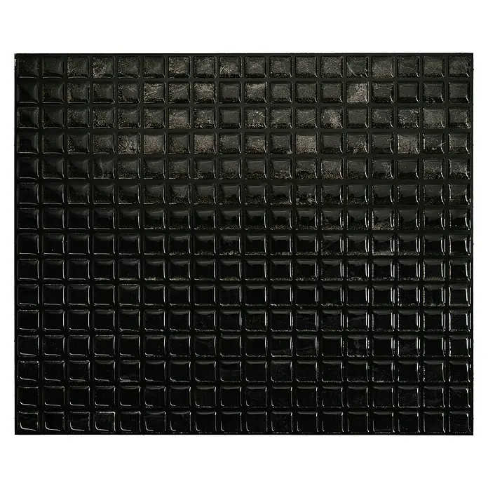 Smart Tiles Selbstklebemosaik Minimo - 29,34 x 24,48 cm, Nero, Glänzend - Schwarze quadratische Mosaikfliese mit glänzender Oberfläche für stilvolle Wand- und Bodengestaltung.