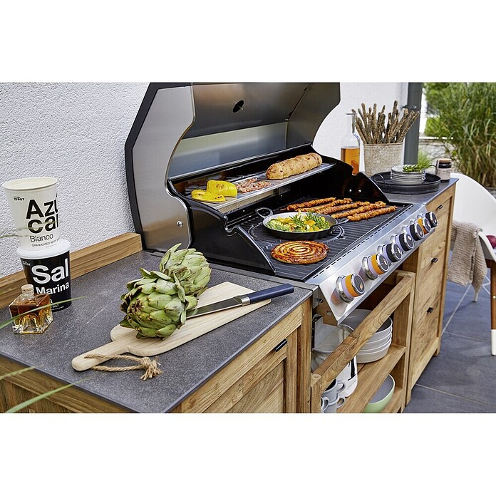 Sunfun Módulo para barbacoa (Con cajón, L x An x Al: 63 x 58 x 92 cm, Madera)