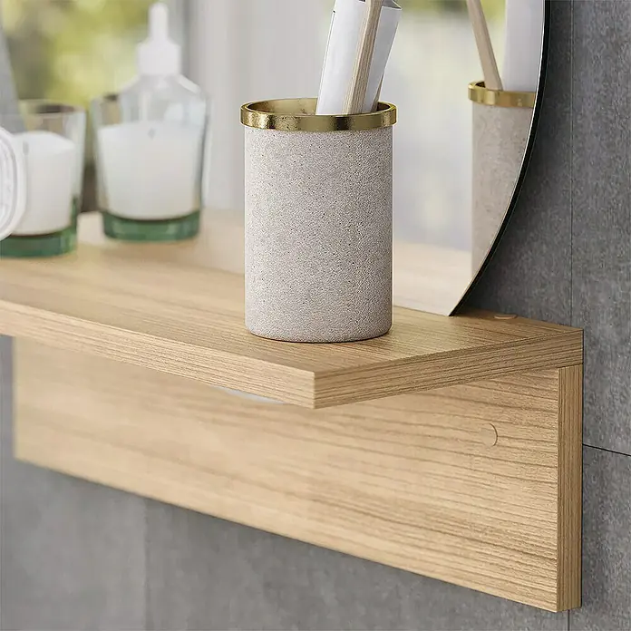 Vicco Wandspiegel Goldkraft Eiche mit Ablage - Goldkraft Eiche
