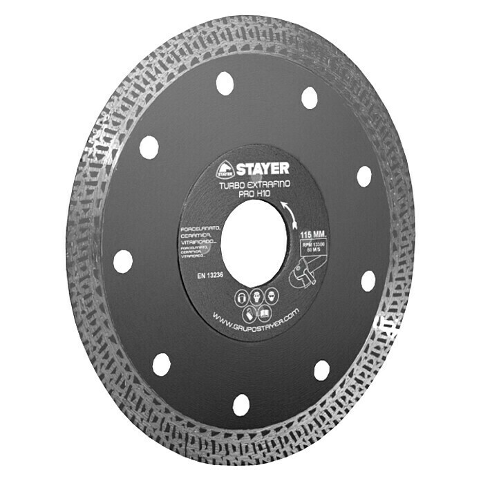 Stayer Disco de corte de diamante Turbo H10 (Diámetro disco: 125 mm, Apto para: Piedra)