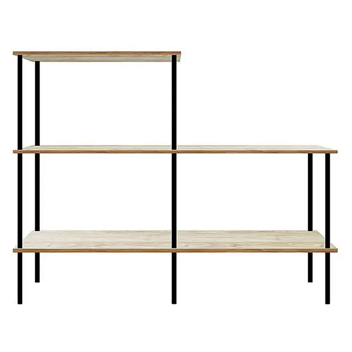 Home Deluxe Holzregal INDU - Light Oak - H x B x T: 110 x 35 x 140 cm, Light Oak