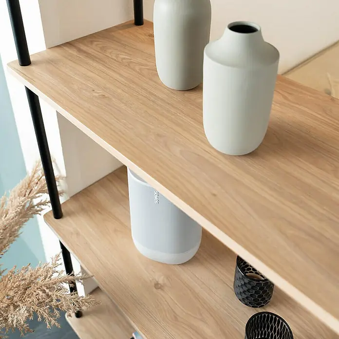 Home Deluxe Holzregal INDU - Light Oak - H x B x T: 110 x 35 x 140 cm, Light Oak