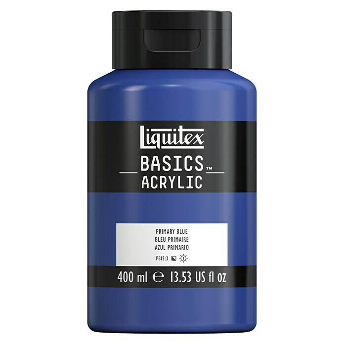 Liquitex Basics Acrylfarbe (Primärblau, 400 ml, Flasche)