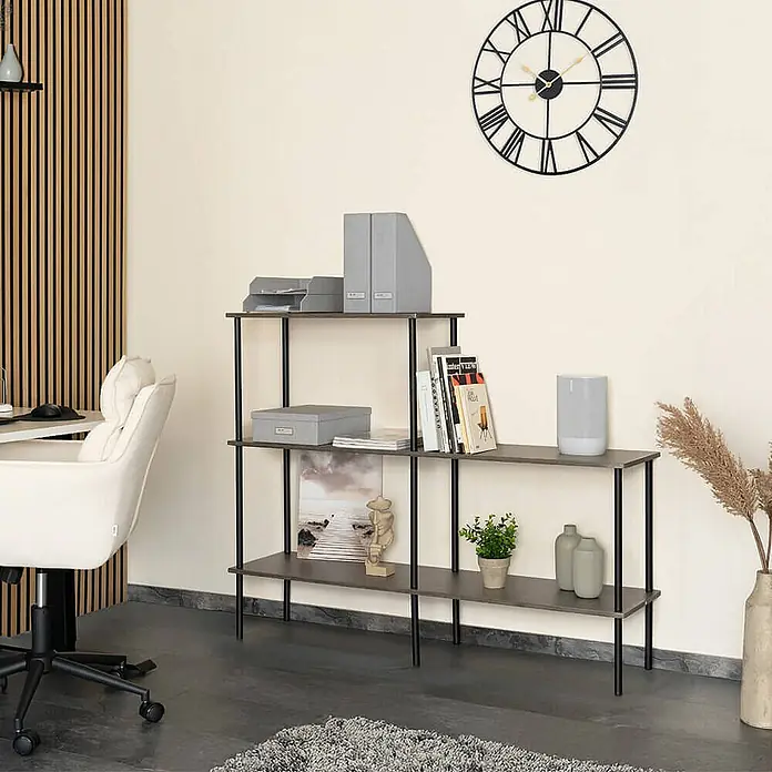 Home Deluxe Holzregal INDU - Oiled Oak - Dark Oak