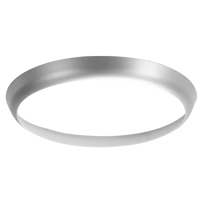 Brumberg Makira Abdeckring - Durchmesser: 35 cm, Silber matt - Abstraktes Bild eines silbernen Rings.  Der Ring scheint in der Luft zu schweben und hat einen eleganten, modernen Look.