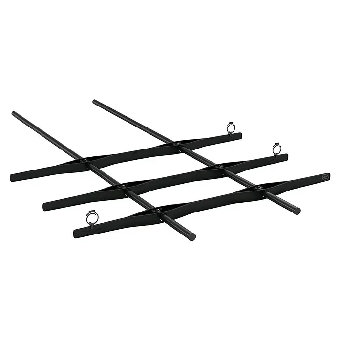 Lechuza Rankgitter Trio 30 - Passend für: Lechuza Cottage Pflanzgefäß Trio 30 - Das Produktbild zeigt ein schwarzes Deckenraster-System. Es besteht aus Metall und ist für die Installation von Deckenpaneelen vorgesehen.