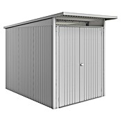 Biohort AvantGarde Gerätehaus Eco A3 (Außenmaß inkl. Dachüberstand (B x T): 180 x 300 cm, Silber Metallic, Doppeltür, Stahl) | BAUHAUS