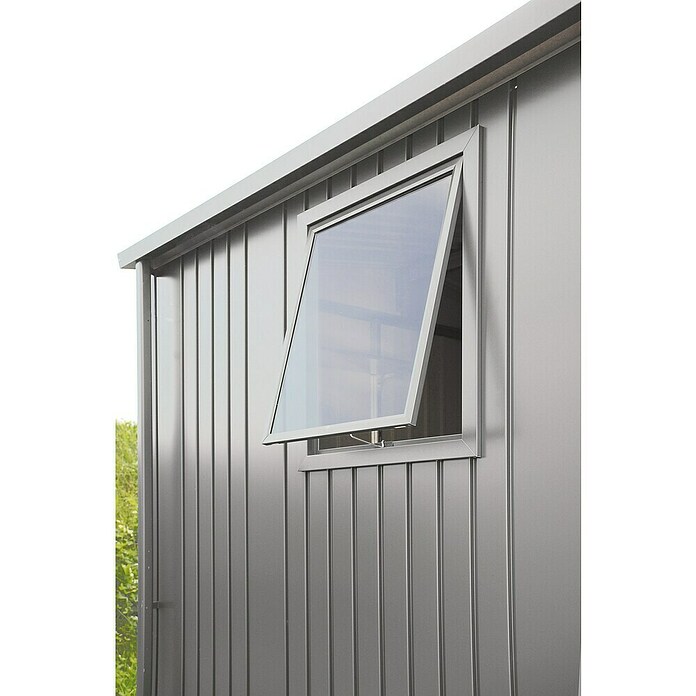 Biohort Fenster-Element (Silber Metallic, Plexiglas®, Maße Fenster: 50 x 60 cm)