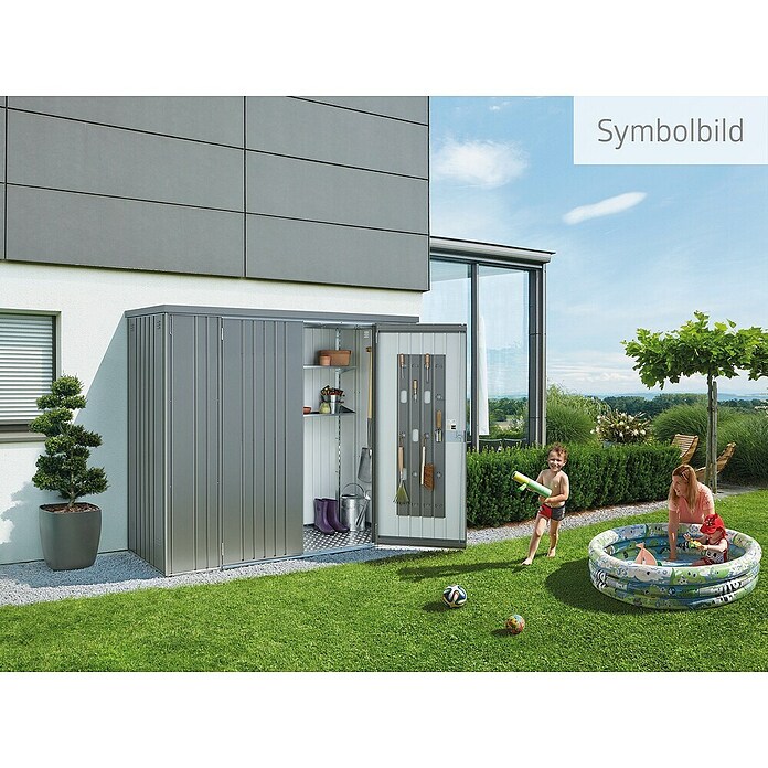 Biohort Geräteschrank (Quarzgrau, 0,83 x 2,27 x 1,83 m)