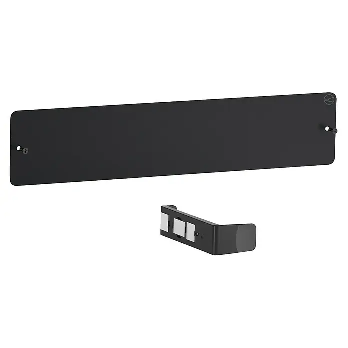 Lechuza Wandleiste Green Wall - 10 x 48 cm, Passend für: Lechuza Wandkasten Green Wall Color - Ein Produktbild der Lufthansa-Trennwand im eleganten Schwarz, ideal, um Bereiche stilvoll abzugrenzen und Privatsphäre zu schaffen.
