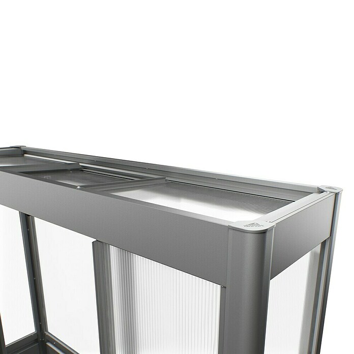 Biohort Florentina Gewächshaus (L x B x H: 54,8 x 201,6 x 213,4 cm, Quarzgrau Metallic, Stahl) | BAUHAUS