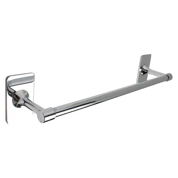 Bath Stage Set de baño B-Label - 5 pzs., Cromo, Brillante - Una barra de toalla brillante de color plateado, para montar en la pared, un accesorio de baño elegante y práctico.