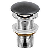 Sanicomfort Ablaufventil (1 ¼″, Dunkelgrau matt, Metall, Permanent geöffnet) | BAUHAUS