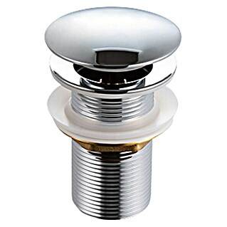 Sanicomfort Ablaufventil (1 ¼″, Silber, Metall, Permanent geöffnet)