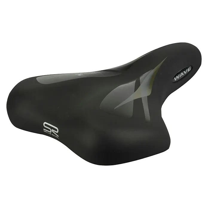 Selle Royal Fahrradsattel - Geeignet für: Damen-Trekking-Räder, Royalgel - Schwarzer Selle Royal Wave Fahrradsattel für Komfort und Leistung auf jeder Fahrt.