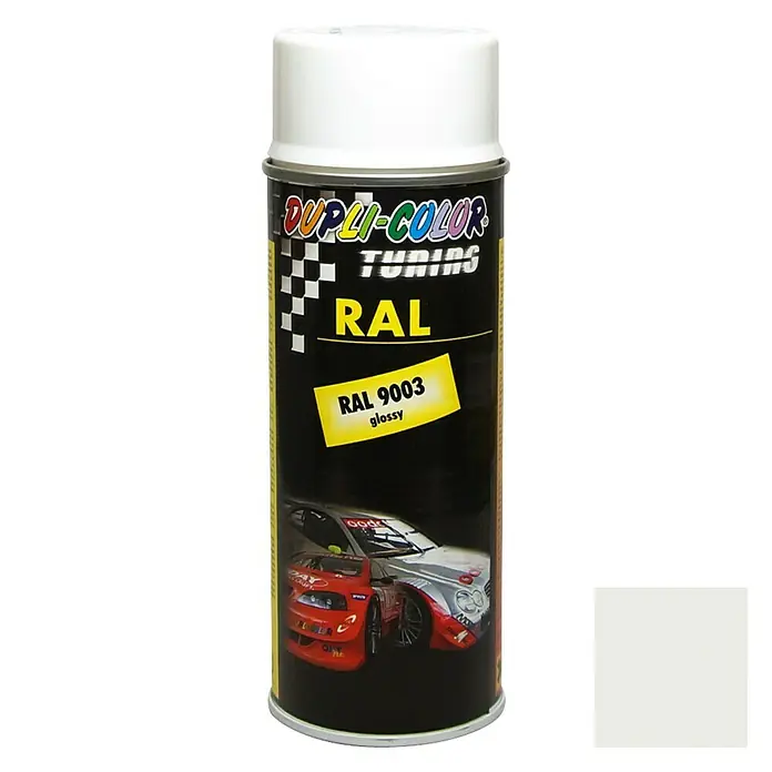 Dupli-Color Tuning Lackspray RAL 9003 - Signalweiß, Glänzend, 400 ml - Dupli-Color Tuning RAL 9003 Glossy Sprühfarbe für Fahrzeuglackierungen, ideal für präzise und dauerhafte Ergebnisse.