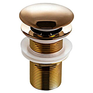 Sanicomfort Ablaufventil (1 ¼″, Rosegold, Metall, Permanent geöffnet)