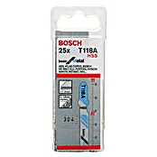 Bosch Hojas de sierra T 118 A (Chapa, 25 uds., Vástago en T)
