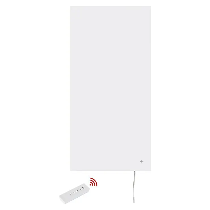 E2 elektro Infrarotheizkörper Infra Smart & Easy L - B x H: 595 x 45 cm, Weiß, 700 W - Ein modernes Heizpaneel mit schlankem Design und einfacher Fernbedienung für eine effiziente und komfortable Wärmeregulierung in Ihrem Zuhause.