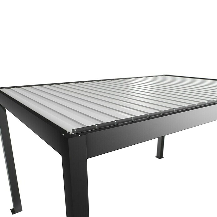 Biohort Pergola Pergola Gr. 3 (B x T: 312 x 312 cm, Dunkelgrau Metallic - Weiß, Material Gestell: Stahl) | BAUHAUS